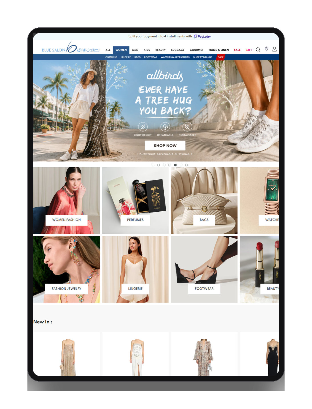Blue Salon — desktop