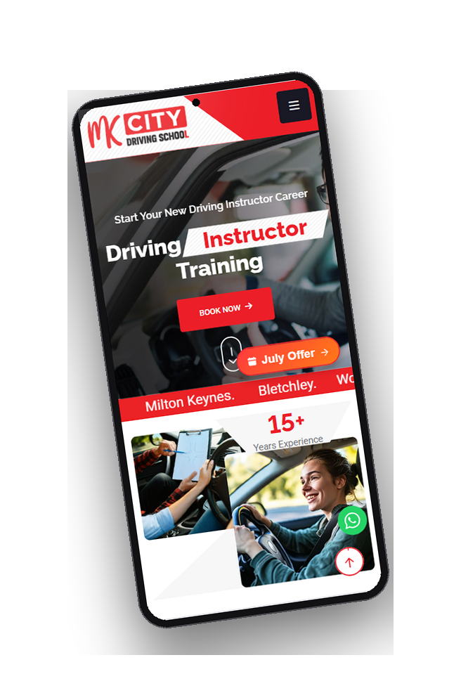 MK City Driving School — mobile
