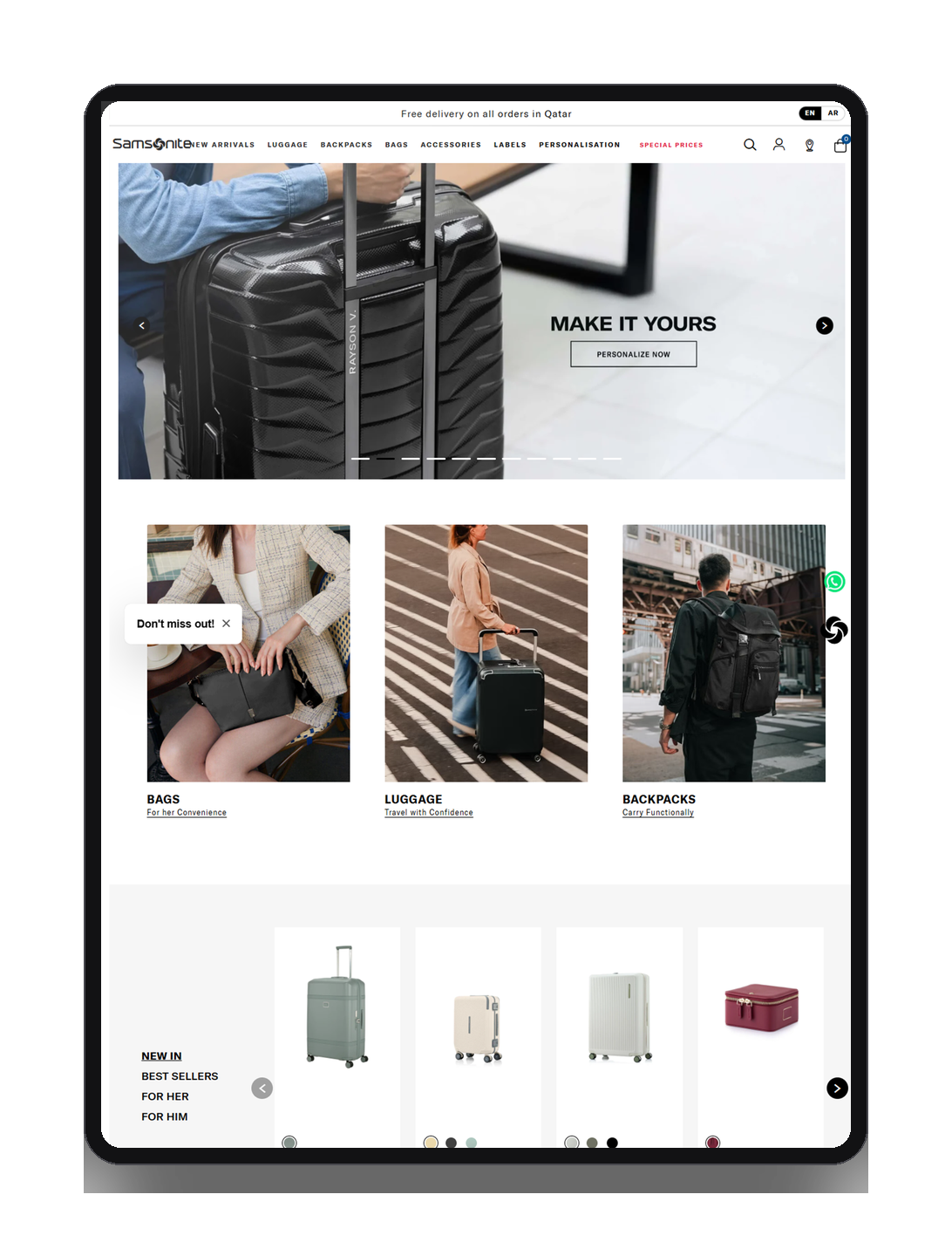 Samsonite Qatar — desktop